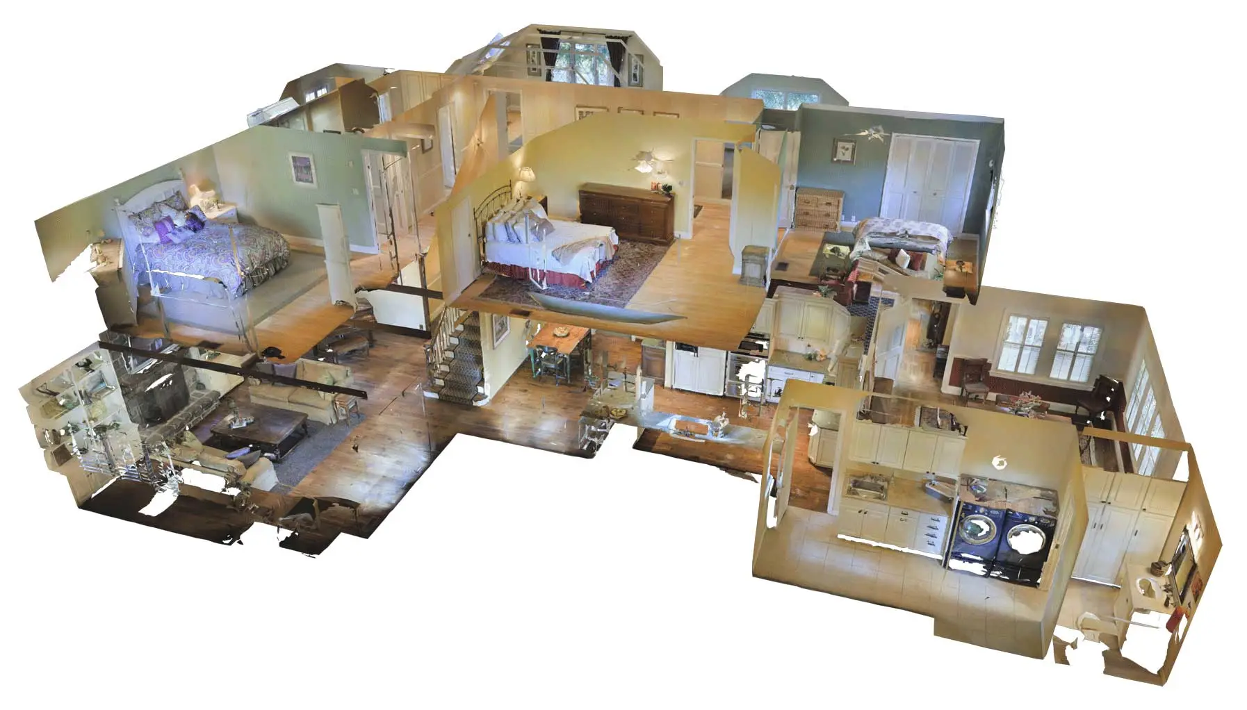 Matterport dollhouse view of an interactive 3D floor plan