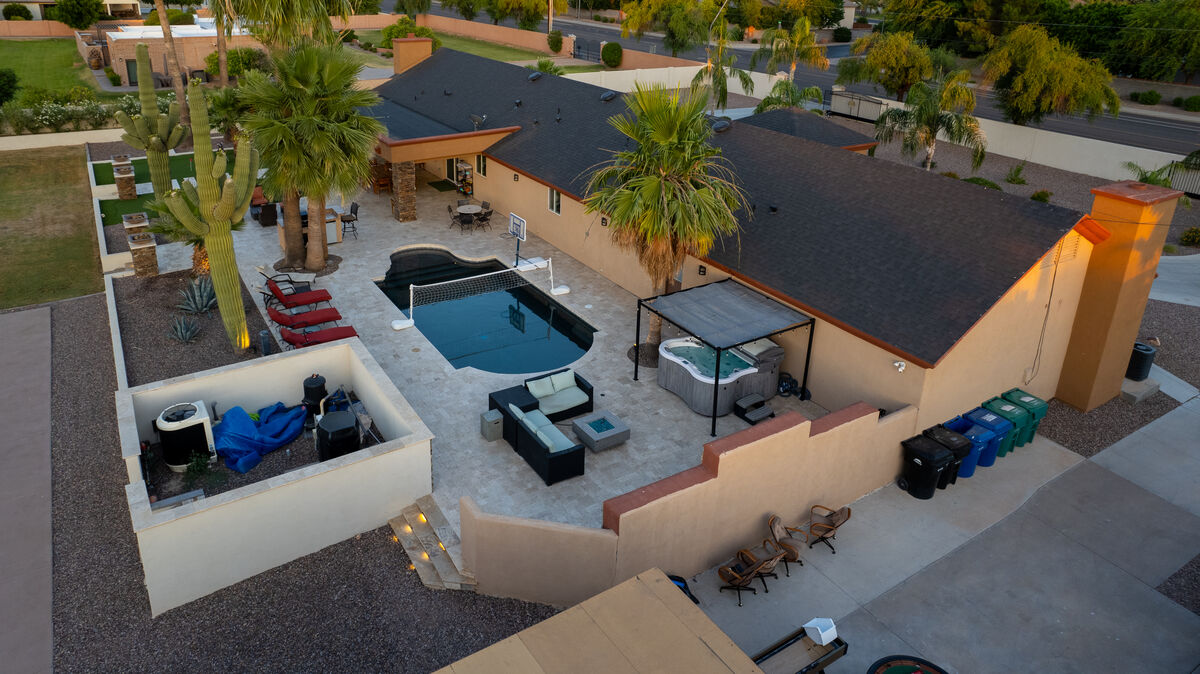 Mesa home drone aerial landscape