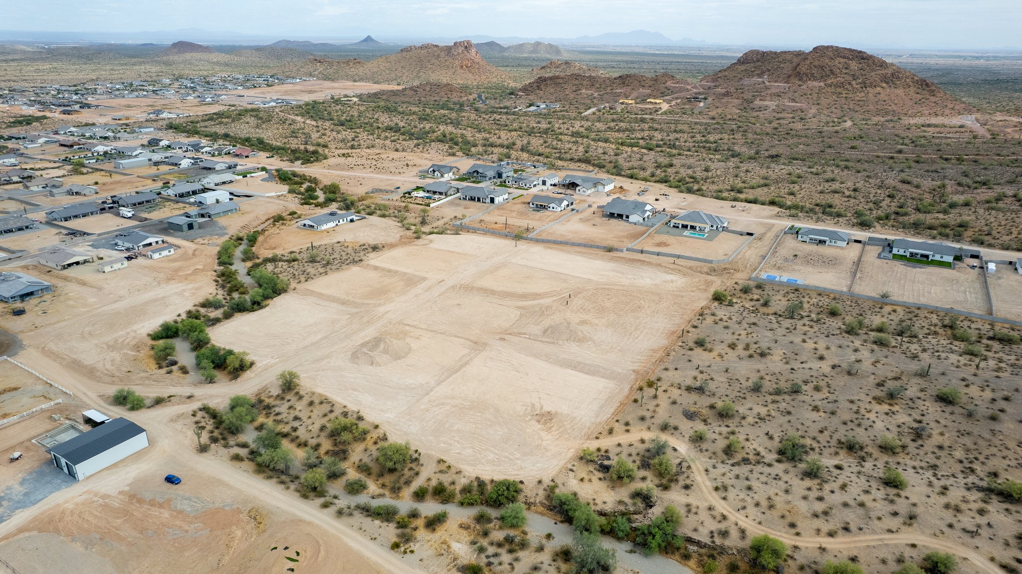 Cinematic wide frame, East Valley property